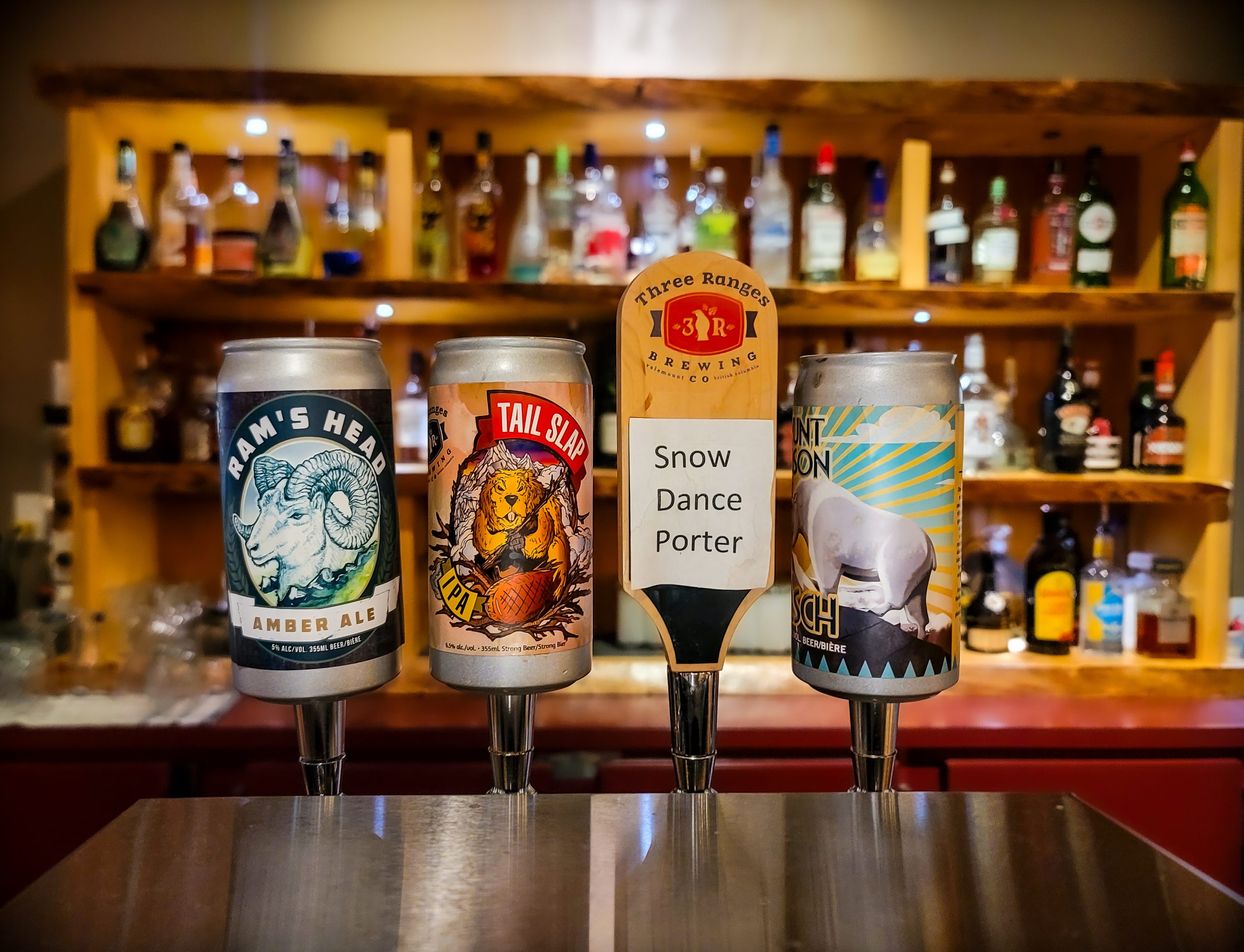 Beer on tap at a pub