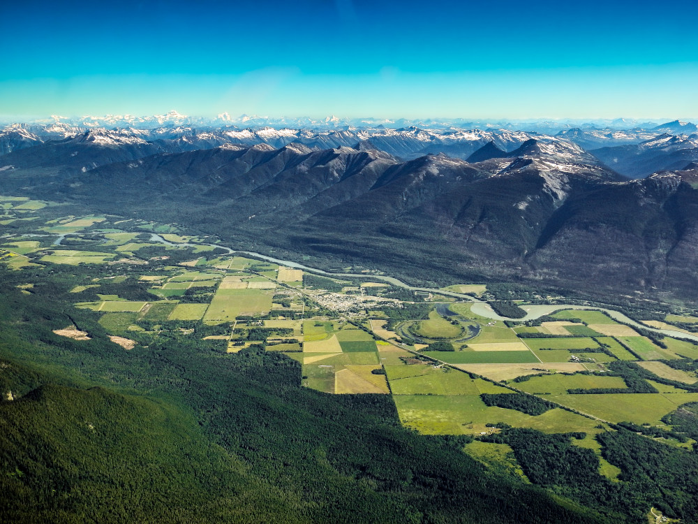 Aerial photo of McBride, BC