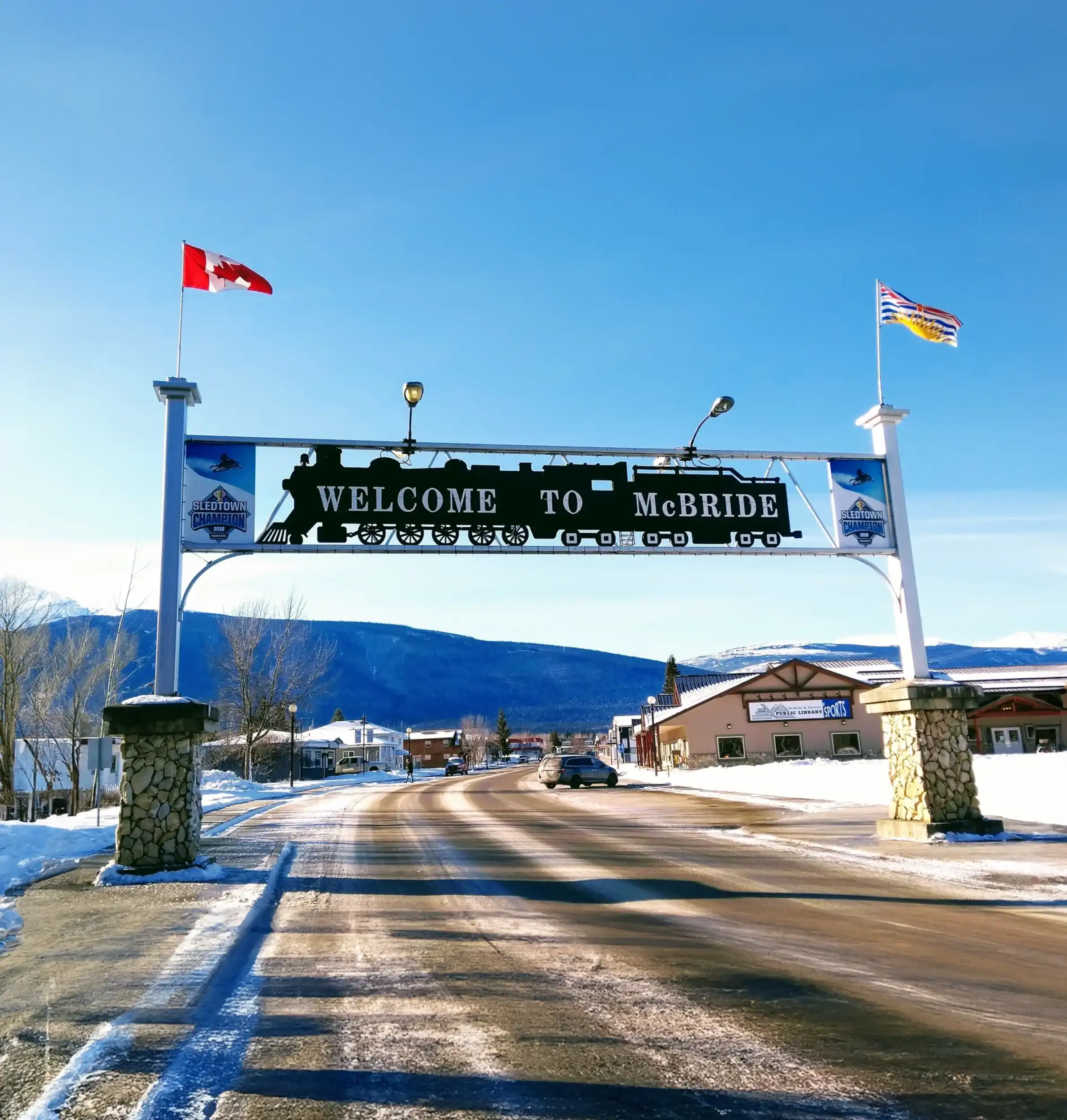 Welcome to McBride sign